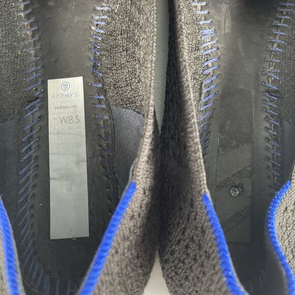 Rothy’s The Flat Women's Size 8.5 Black Knit Slip On Round Toe Casual Loafer GUC - Picture 8 of 8